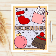 Load image into Gallery viewer, December Coloring Page
