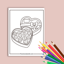 Load image into Gallery viewer, Sweets &amp; Treats Dessert Coloring Bundle | Valentine’s Day Coloring Pages | Instant PDF Download
