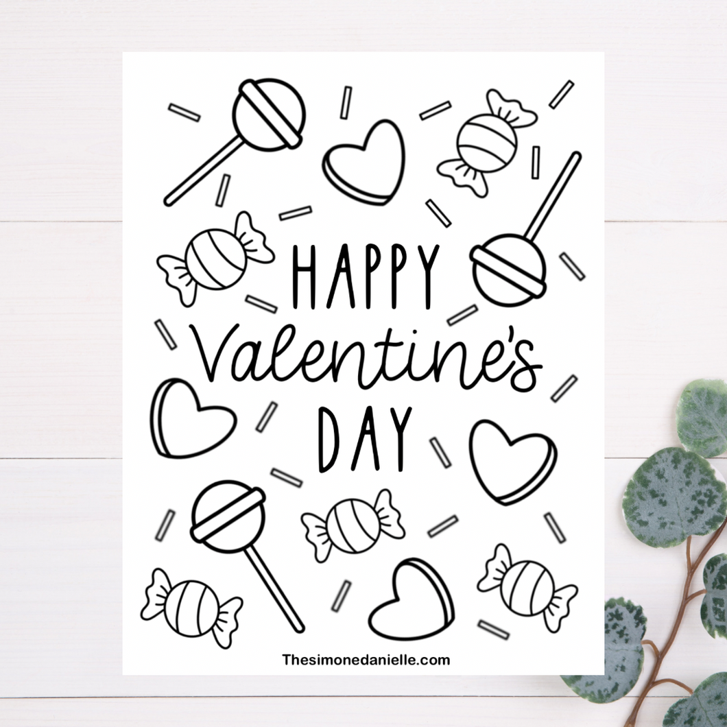 Valentine’s Day Coloring Page