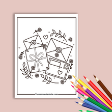 Load image into Gallery viewer, Valentine’s Day Coloring Bundle | Simple Coloring Pages | Instant PDF Download
